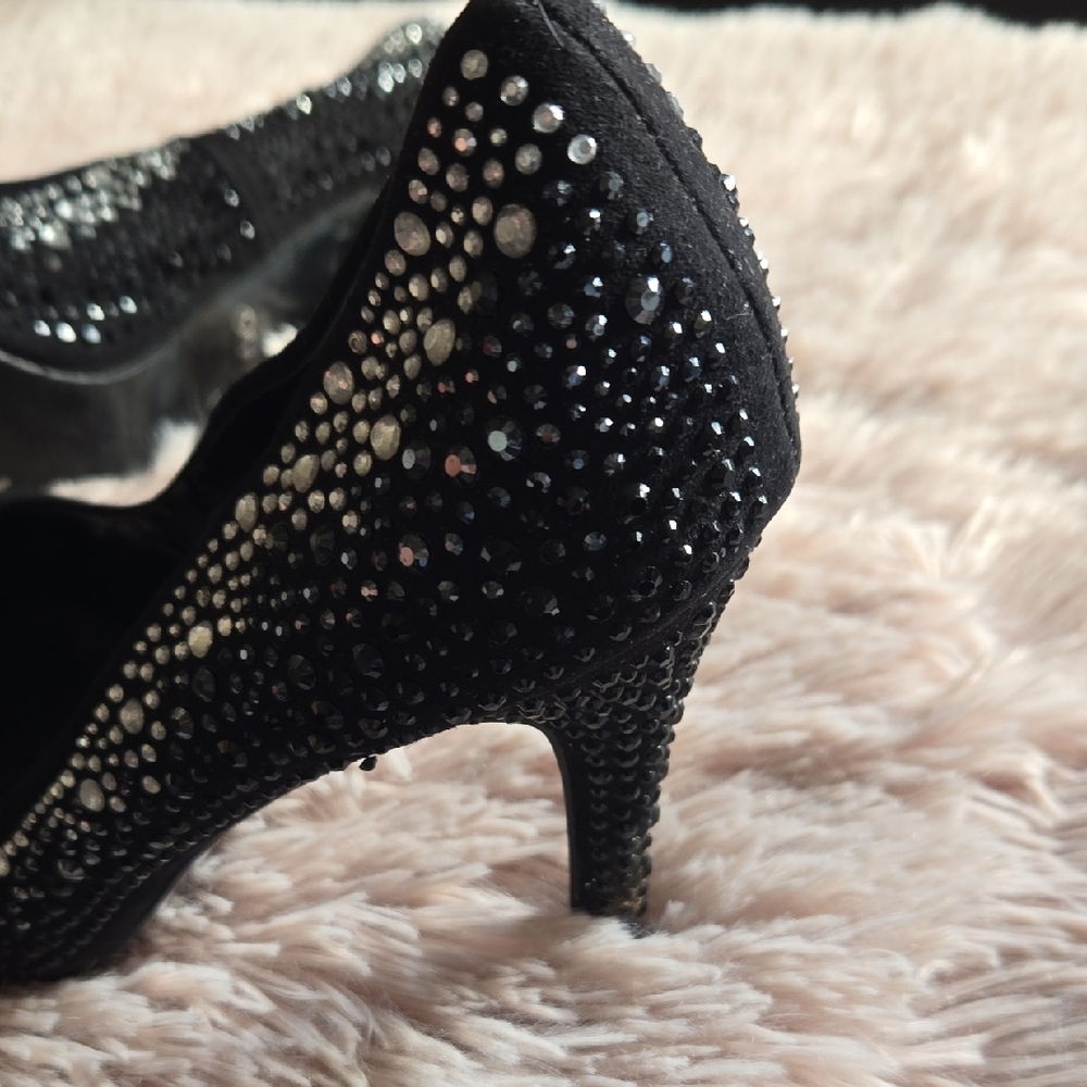 ALDO Crystal-Embellished Black Women's High Heel Pumps Size 8.5 - Picture 4 of 13
